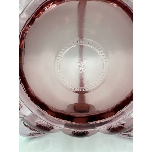 Vintage FENTON Crystal Reverse Stars And Sun, Handled Basket. 1920 Retired. - Picture 6 of 8